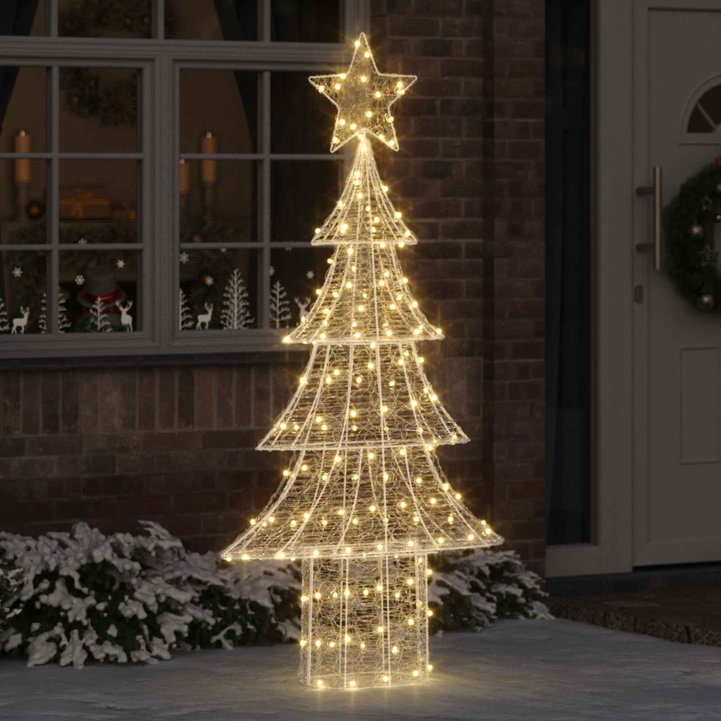 JUNG Vida Weihnachtsbaum mit 240 LEDs Warmweiß 150 cm Acryl