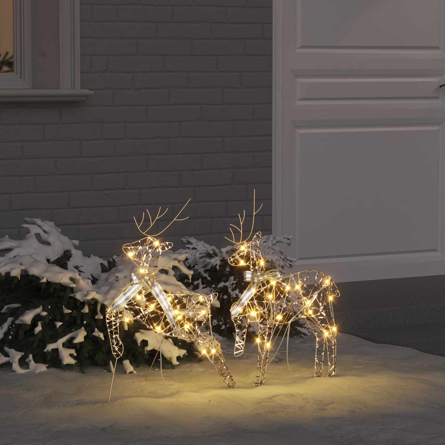JUNG Vida LED Rentiere mit 40 LEDs 2 pcs Warmes Weiß PET