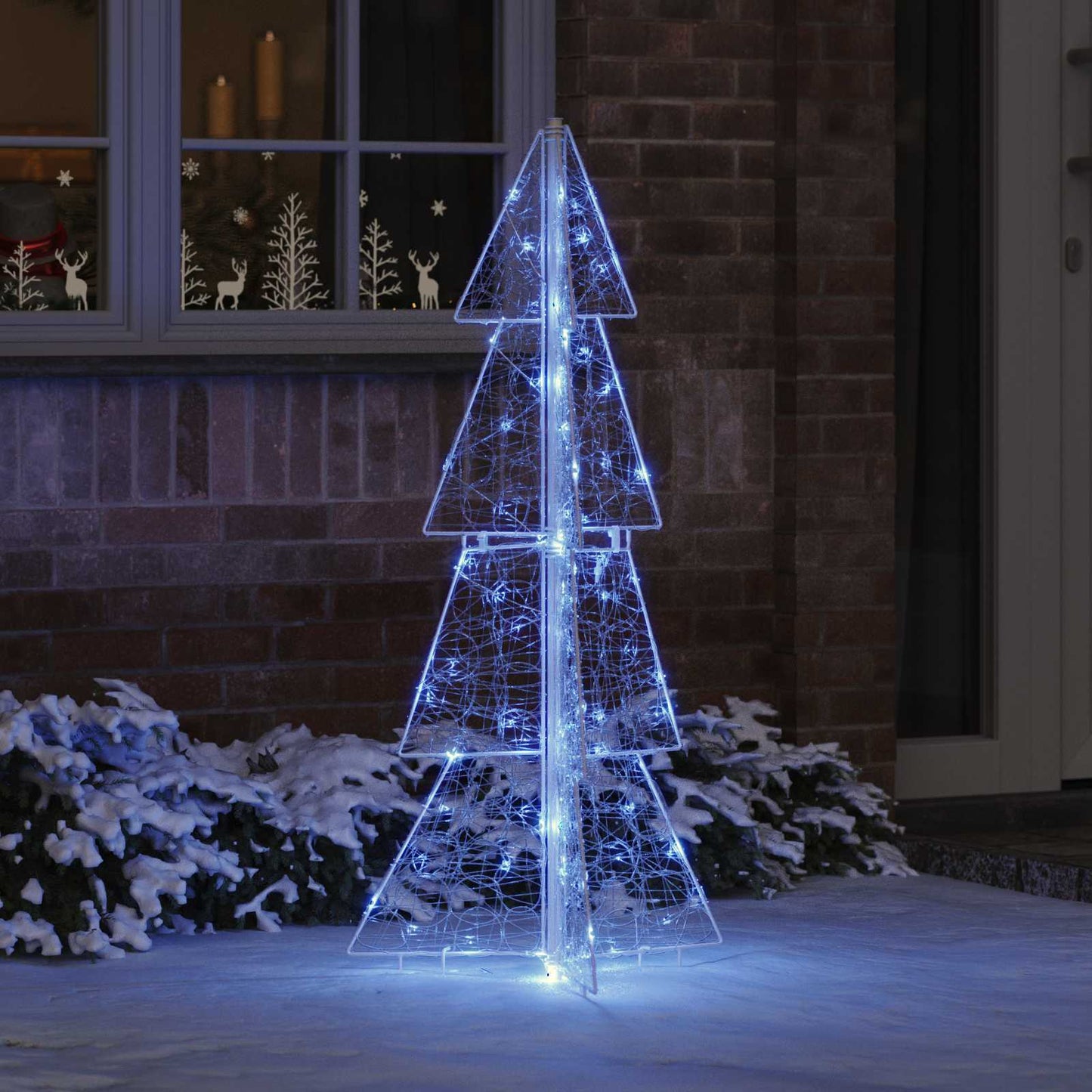 JUNG Vida Weihnachtsbaum mit 100 LEDs Blau 120 cm Acryl