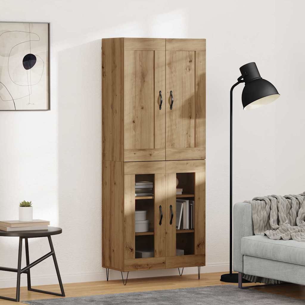 JUNG Vida Highboard Artisan-Eiche 69,5 x 34 x 180 cm Holzwerkstoff