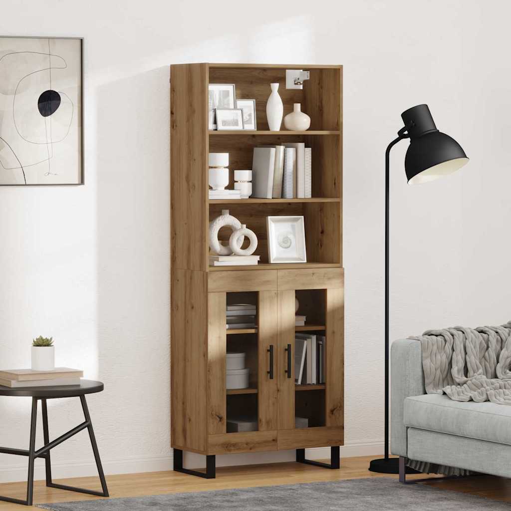 JUNG Vida Highboard Artisan-Eiche 69,5 x 34 x 180 cm Holzwerkstoff