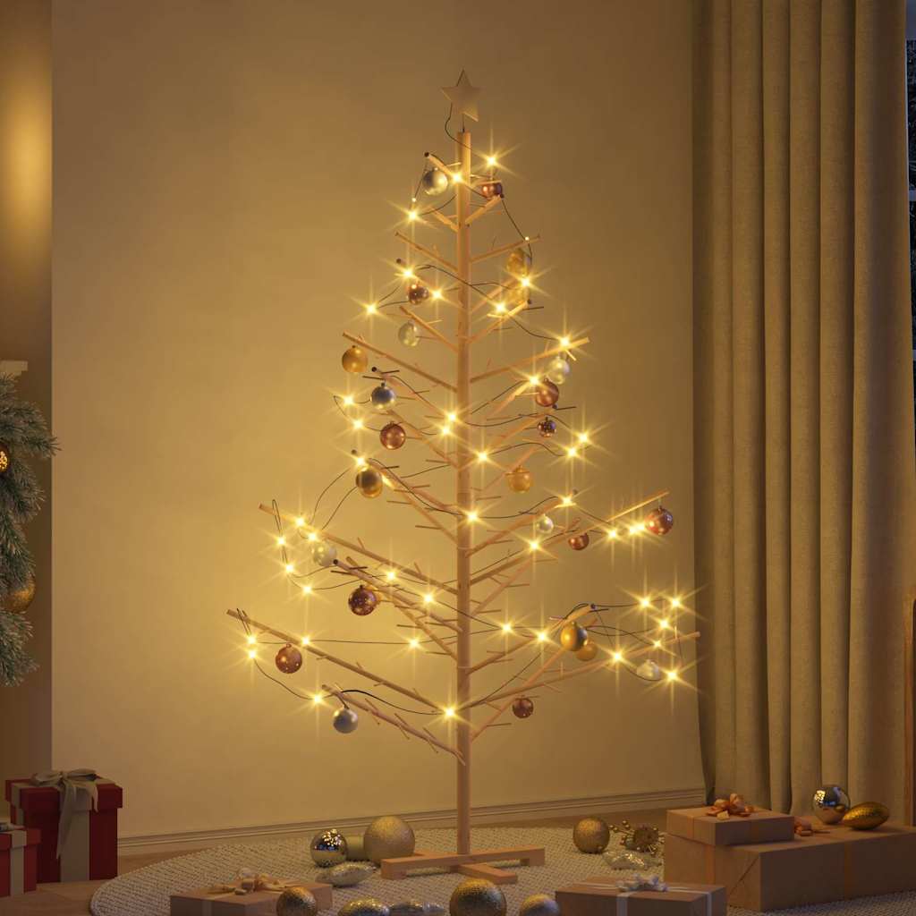 JUNG Vida Holz Weihnachtsbaum mit Ständer Natur 180 cm Massivholz Kiefer