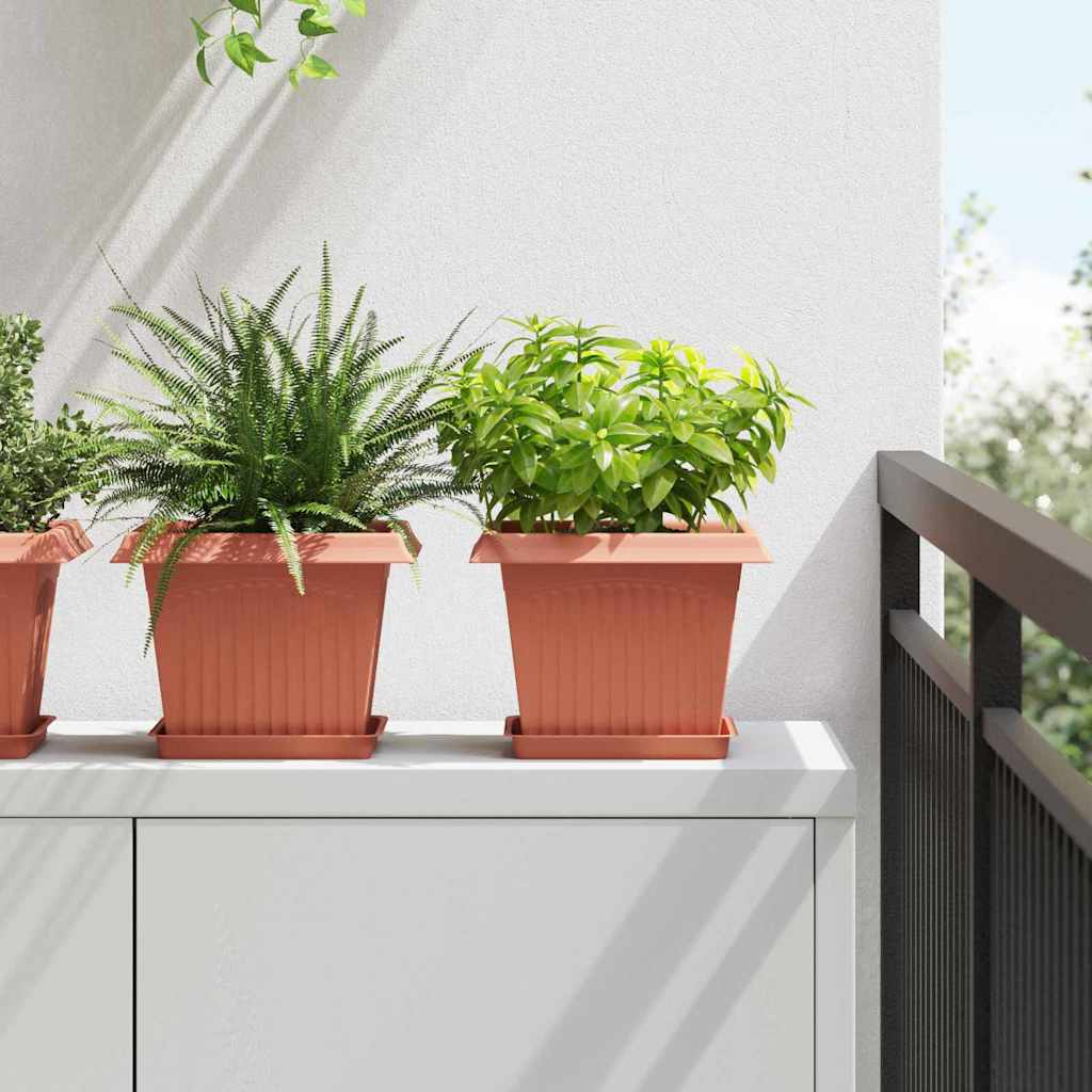 JUNG Vida Quadratischer Blumentopf 6 pcs Ziegelrot 23 x 23 x 17,5 cm