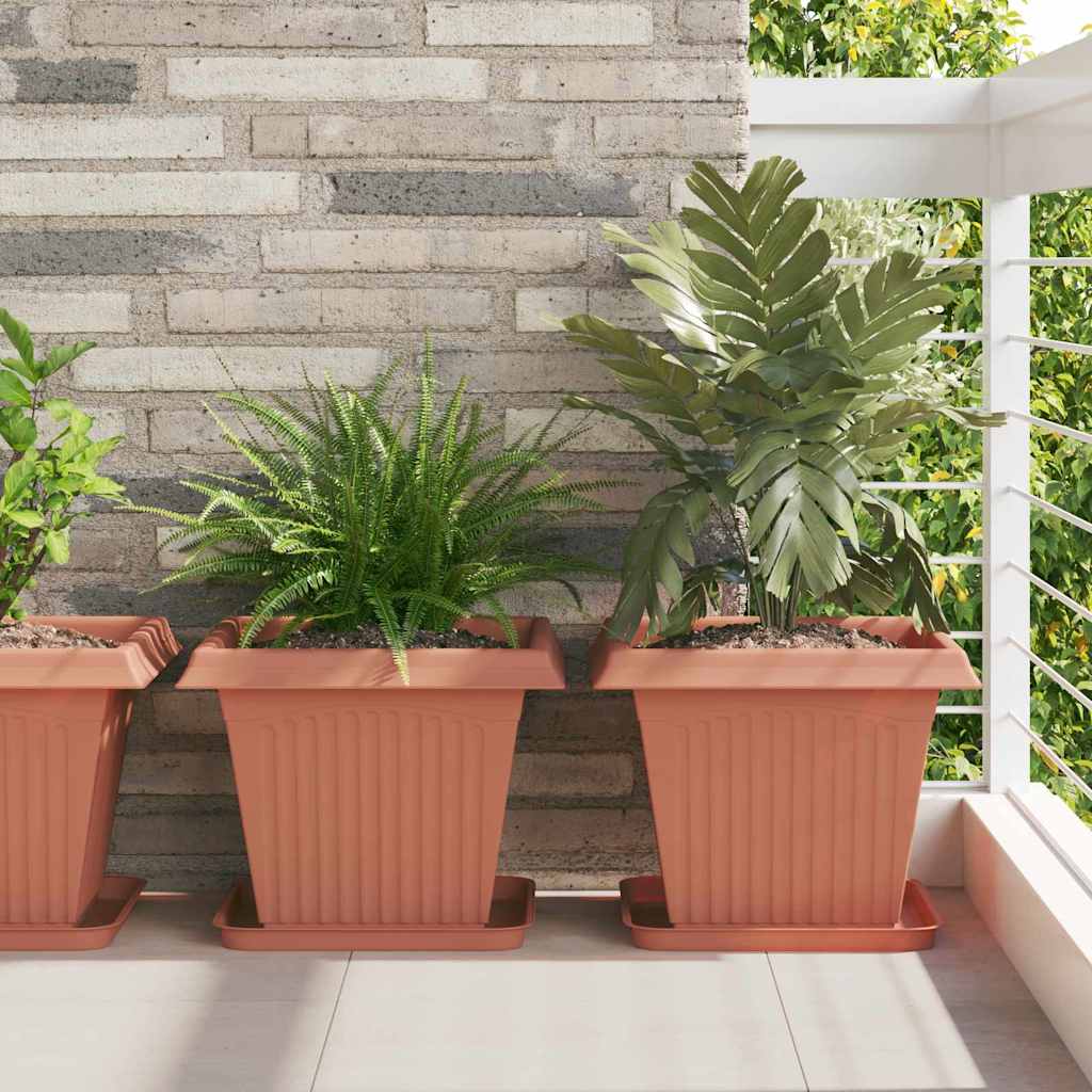 JUNG Vida Quadratischer Blumentopf 24 pcs Ziegelrot 38 x 38 x 30 cm