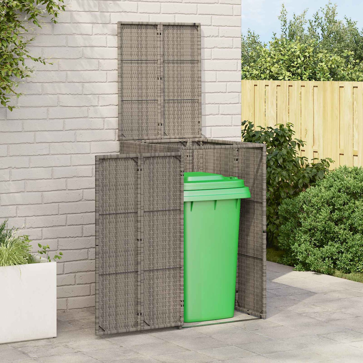 JUNG Vida Mülltonnenbox Grau 65 x 80 x 115 cm Polyethylen