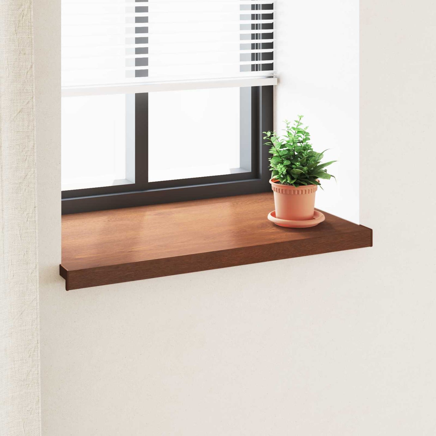 JUNG Vida Fensterbank Braunes Holz 60 x 50 x 4,5 cm PVC