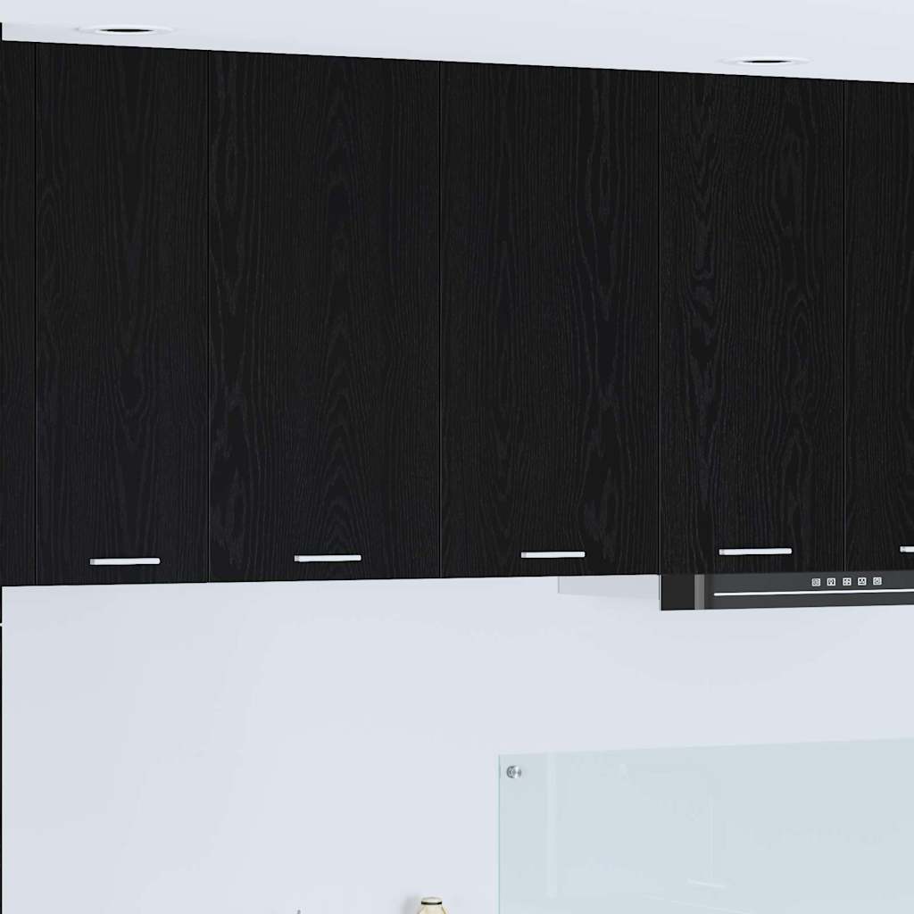 JUNG Vida Hängeschrank Schwarz Eichen-Optik 80 x 31 x 80 cm Holzwerkstoff