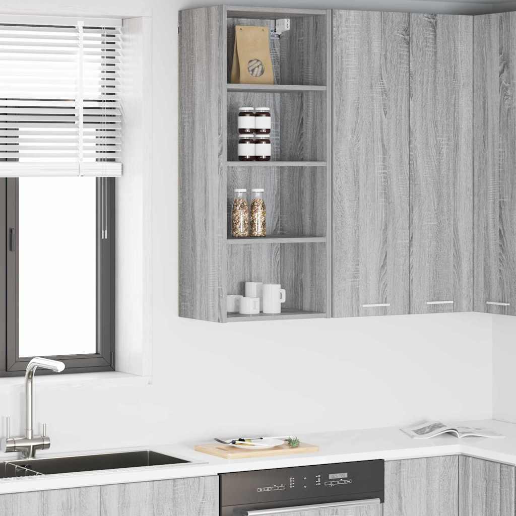 JUNG Vida Hängeschrank Graues Sonoma 40 x 29,5 x 100 cm Holzwerkstoff