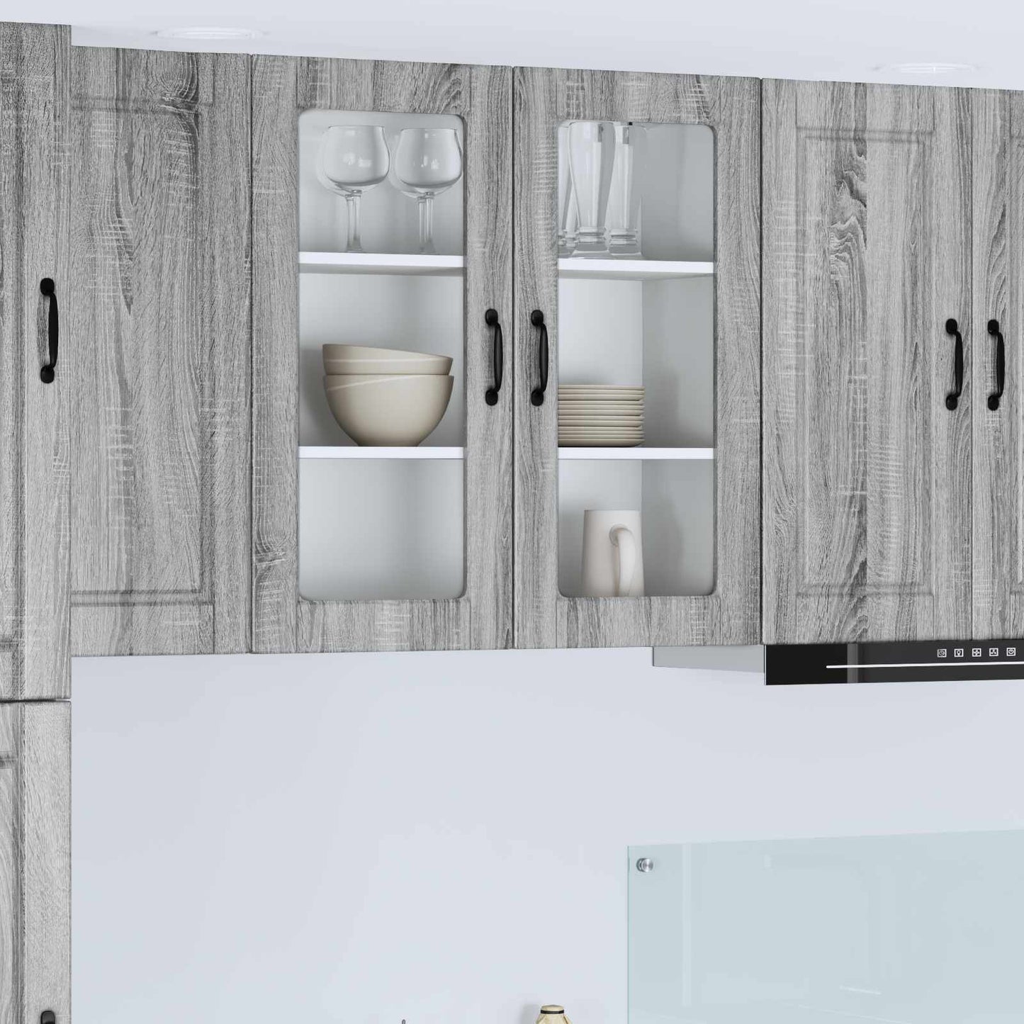 JUNG Vida Küchenschrank Graues Sonoma 80 x 31 x 80 cm Holzwerkstoff
