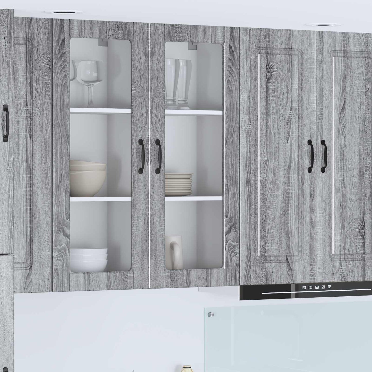 JUNG Vida Küchenschrank Graues Sonoma 40 x 31 x 100 cm Holzwerkstoff