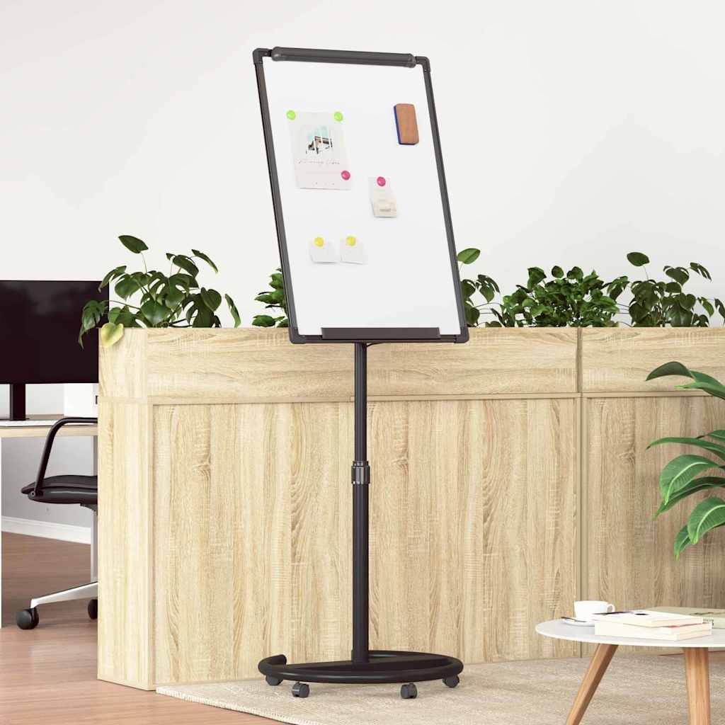 JUNG Vida Magnetisches Whiteboard Schwarz und Weiß 62 x 62,5 x 197 cm EPS