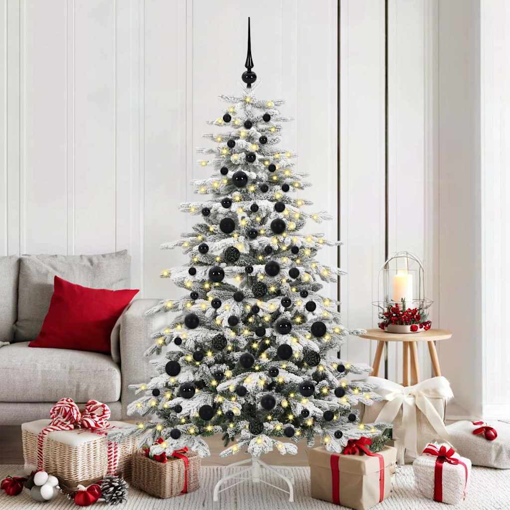 JUNG Vida Weihnachtskugel-Set mit 300 LEDs 120 pcs Schwarz Kunststoff