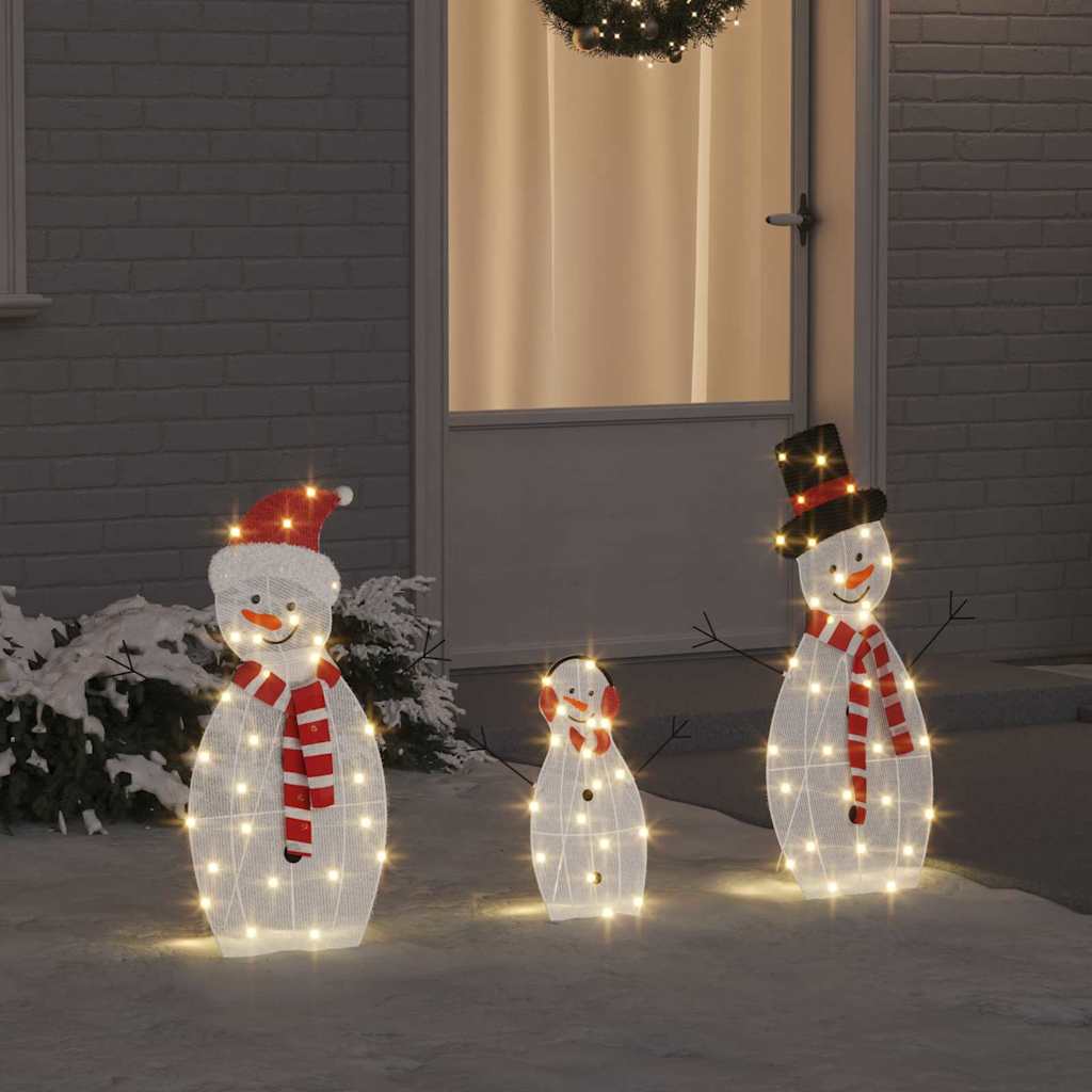 JUNG Vida Beleuchtete Schneemann Familie 3 pcs Warmes Weiß Polyester