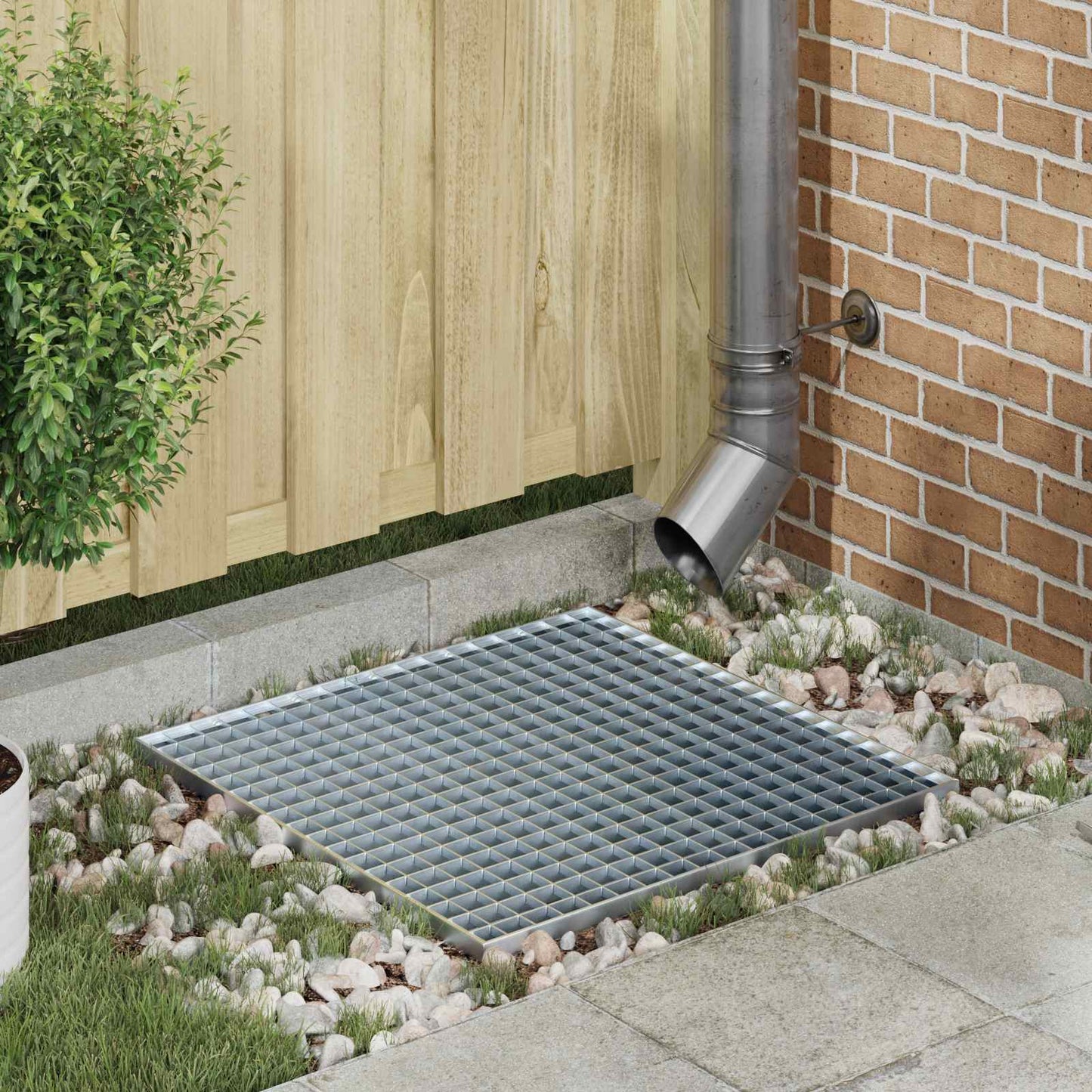 JUNG Vida Gitter Silber 60 x 60 x 2 cm Feuerverzinkter Stahl