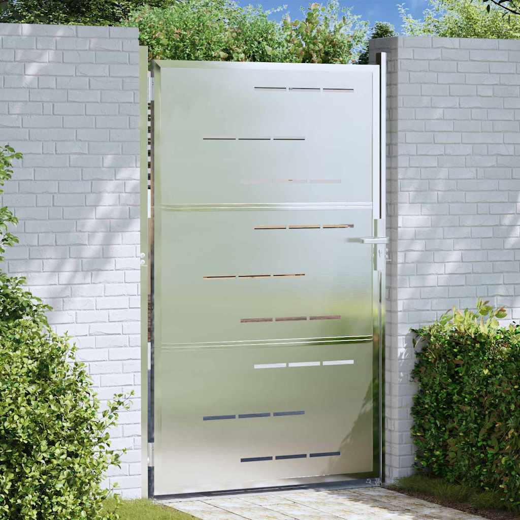 JUNG Vida Gartentor mit Schloss Silber 100 x 125 cm Edelstahl