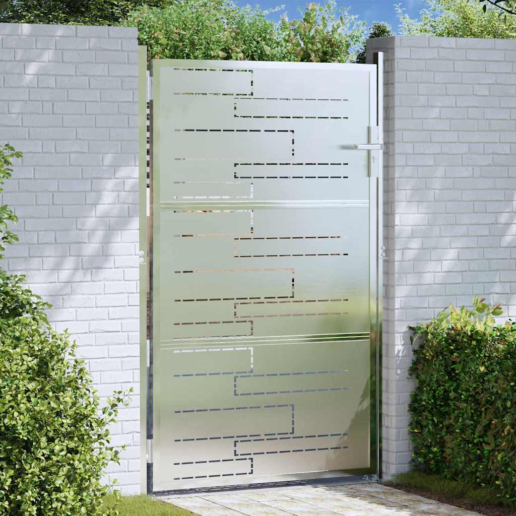 JUNG Vida Gartentor mit Schloss Silber 100 x 150 cm Edelstahl