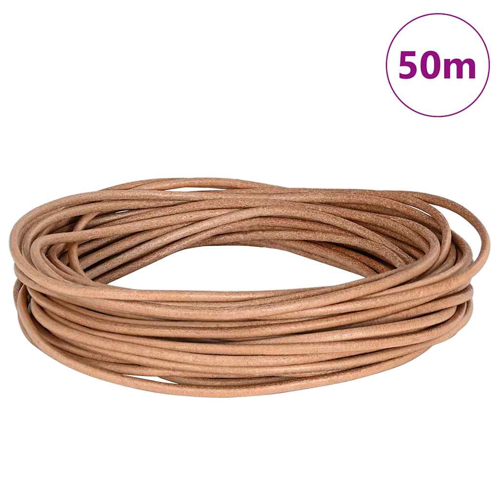 JUNG Vida Leder Schnur Braun Ø2,5 mm x 50 m Leder