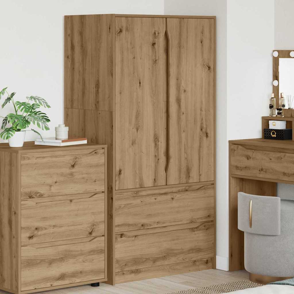 JUNG Vida Badezimmerschrank mit Speicher Artisan-Eiche 79,5 x 49 x 156 cm