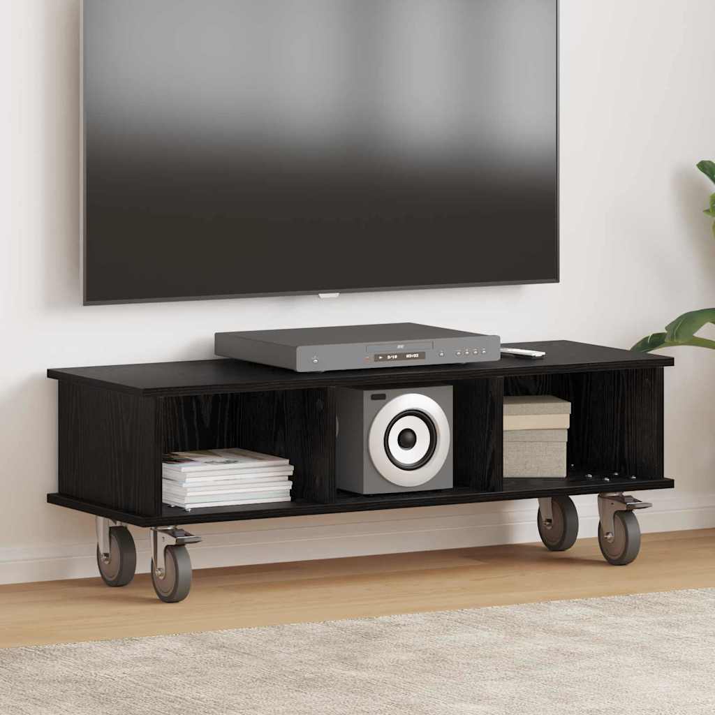 JUNG Vida TV-Ständer Schwarz Eichen-Optik 100 x 35 x 35 cm Holzwerkstoff
