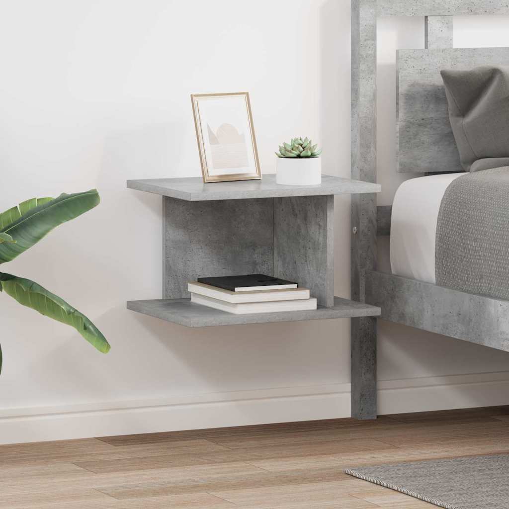 JUNG Vida Nachttisch 2 pcs Beton Grau 40 x 30 x 25 cm Holzwerkstoff