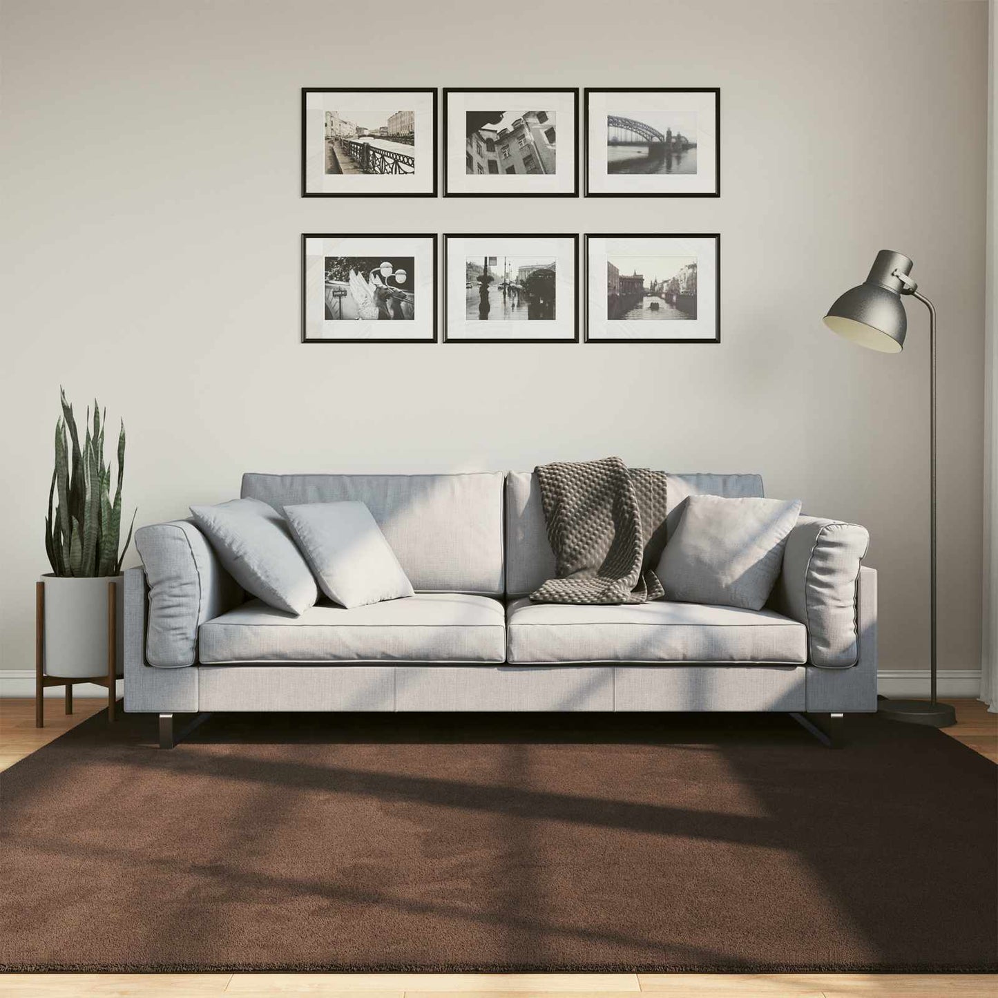 JUNG Vida Bereichsteppiche Quadratisch HUARTE Braun 200 x 200 cm