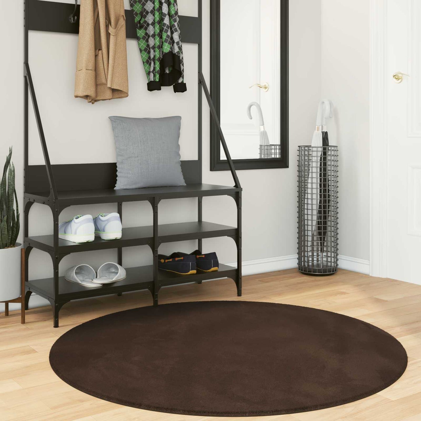 JUNG Vida Bereichsteppiche Rund HUARTE Braun Ø 120 CM Polyester