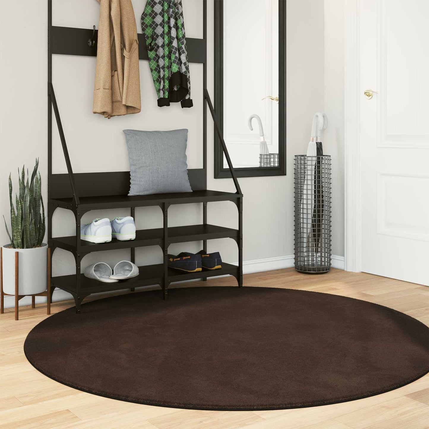 JUNG Vida Bereichsteppiche Rund HUARTE Braun Ø 160 CM Polyester