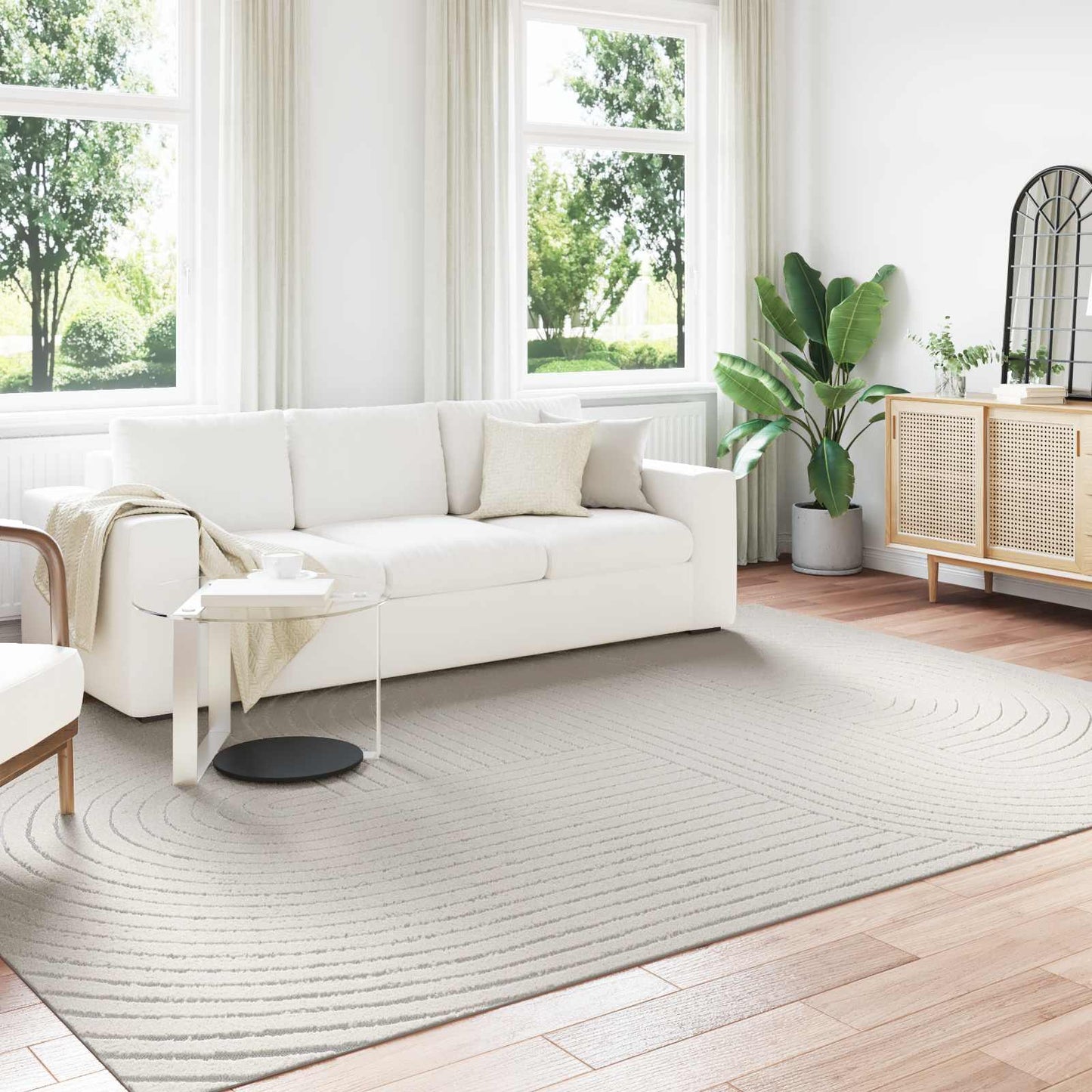 JUNG Vida Bereichsteppiche Rechtwinklig Creme 280 x 200 cm Polyester