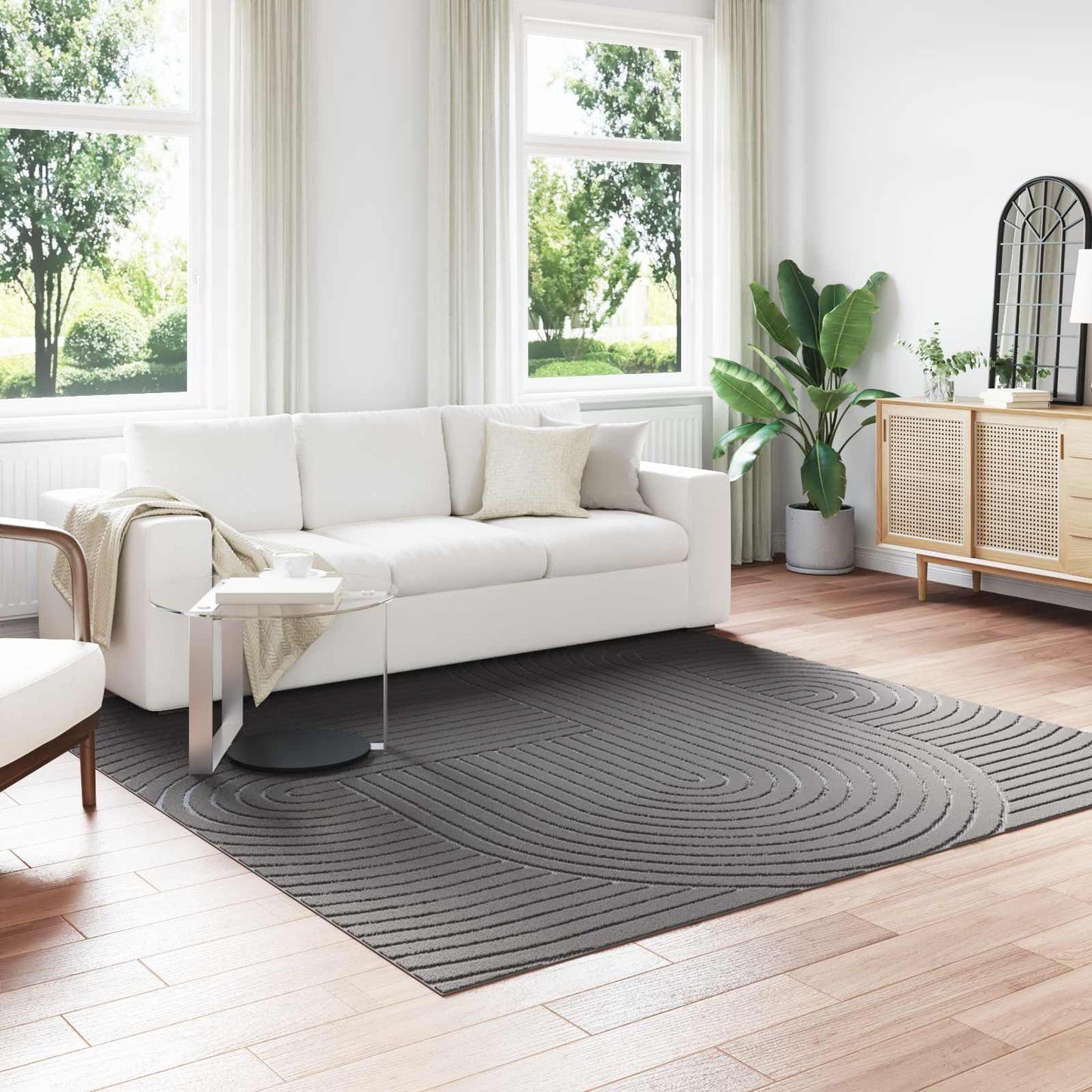 JUNG Vida Bereichsteppiche HUARTE Anthrazit 240 x 240 cm Polyester