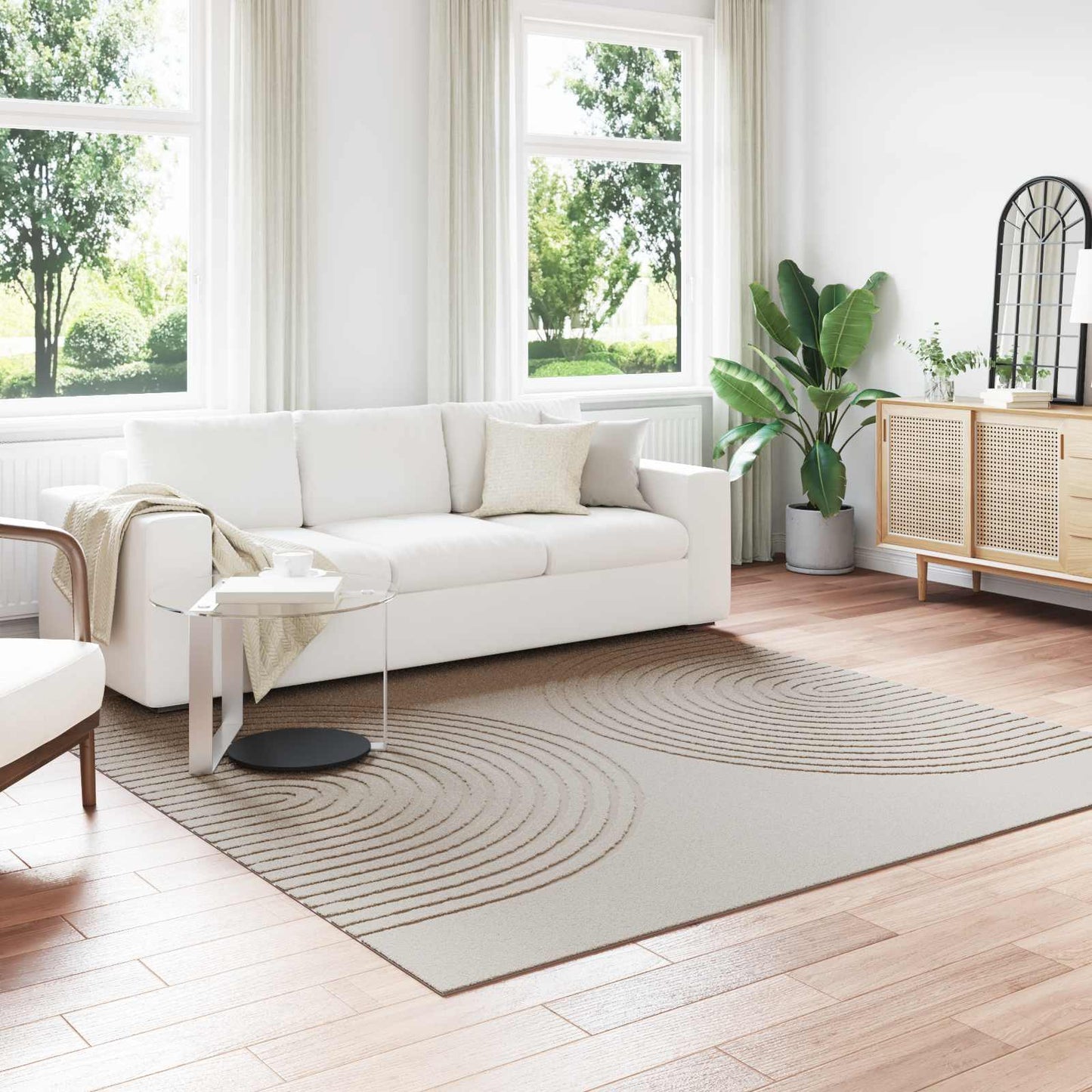 JUNG Vida Bereichsteppiche Quadratisch HUARTE Creme 240 x 240 cm