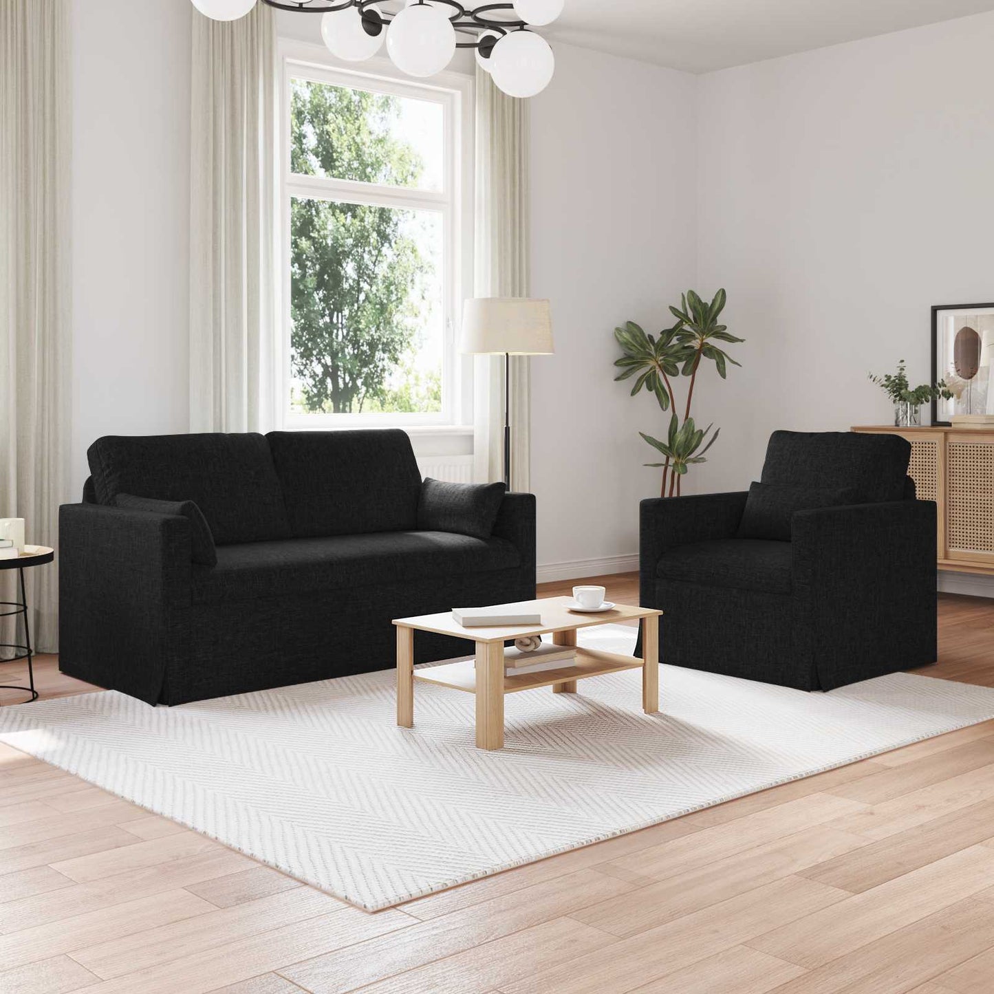 JUNG Vida Sofa 2 pcs Schwarz
