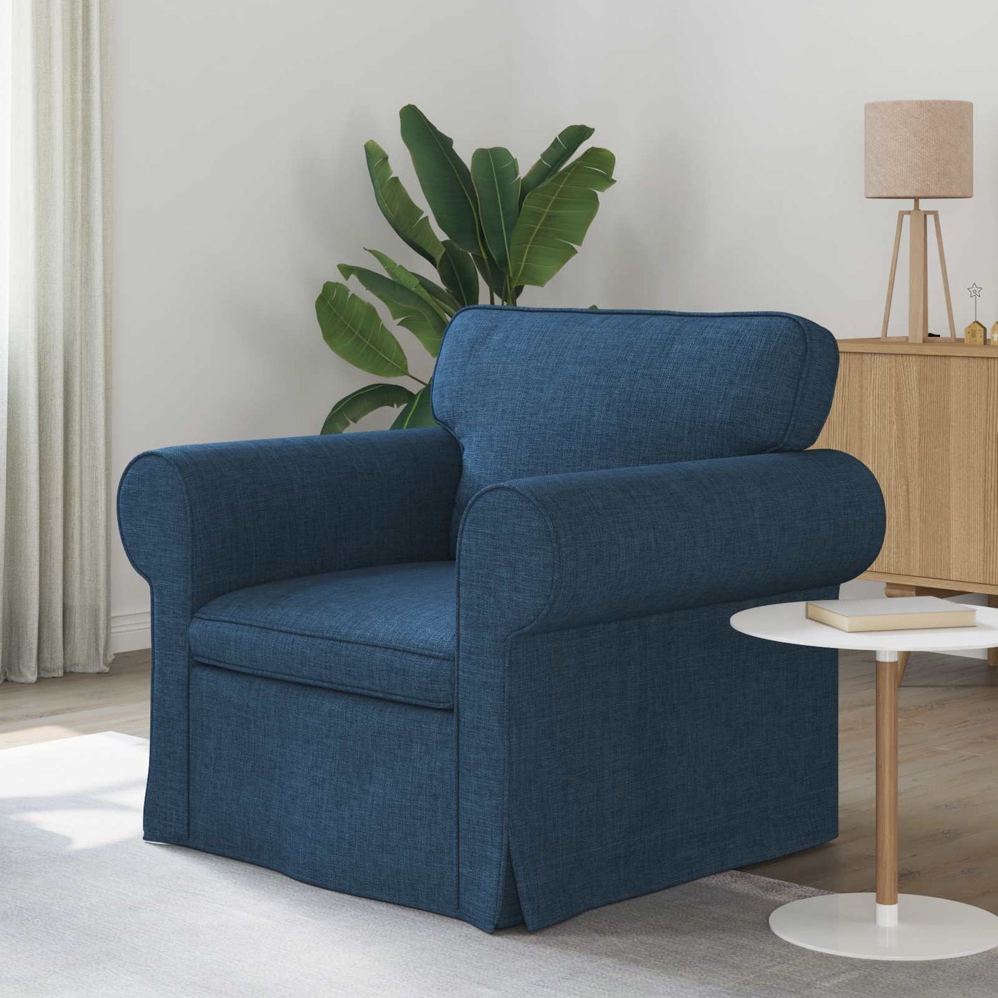 JUNG Vida Sofa Blau Gesamtabmessungen: 95 x 82 x 80 cm (B x T x H) Samt