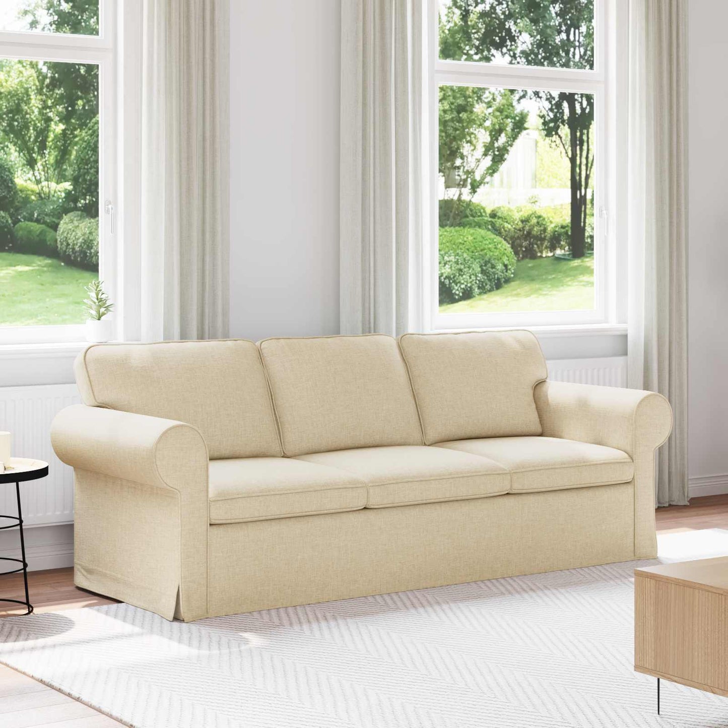 JUNG Vida Sofa Creme Gesamtabmessungen: 215 x 82 x 80 cm (B x T x H) Samt