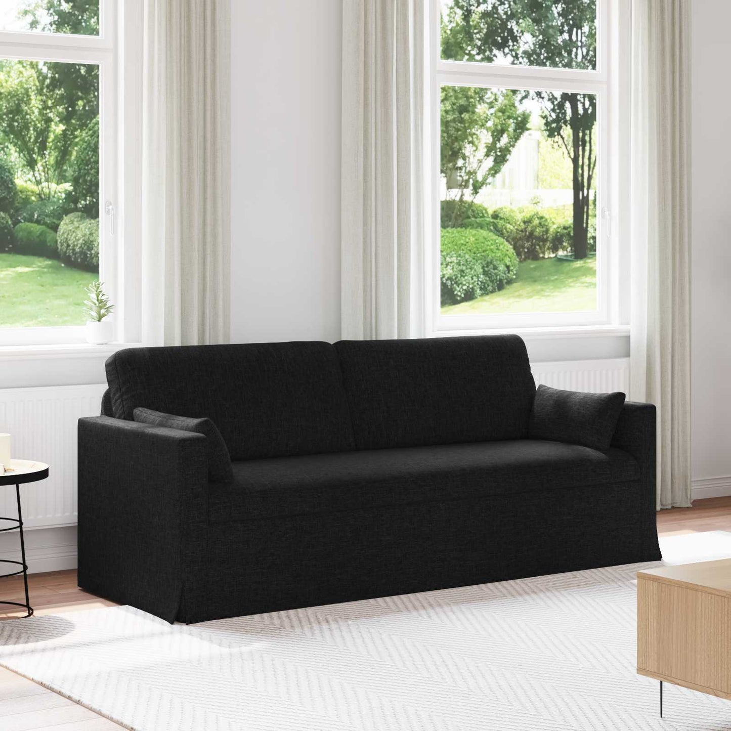 JUNG Vida Sofa Schwarz Gesamtabmessungen: 198 x 78 x 80 cm (B x T x H)