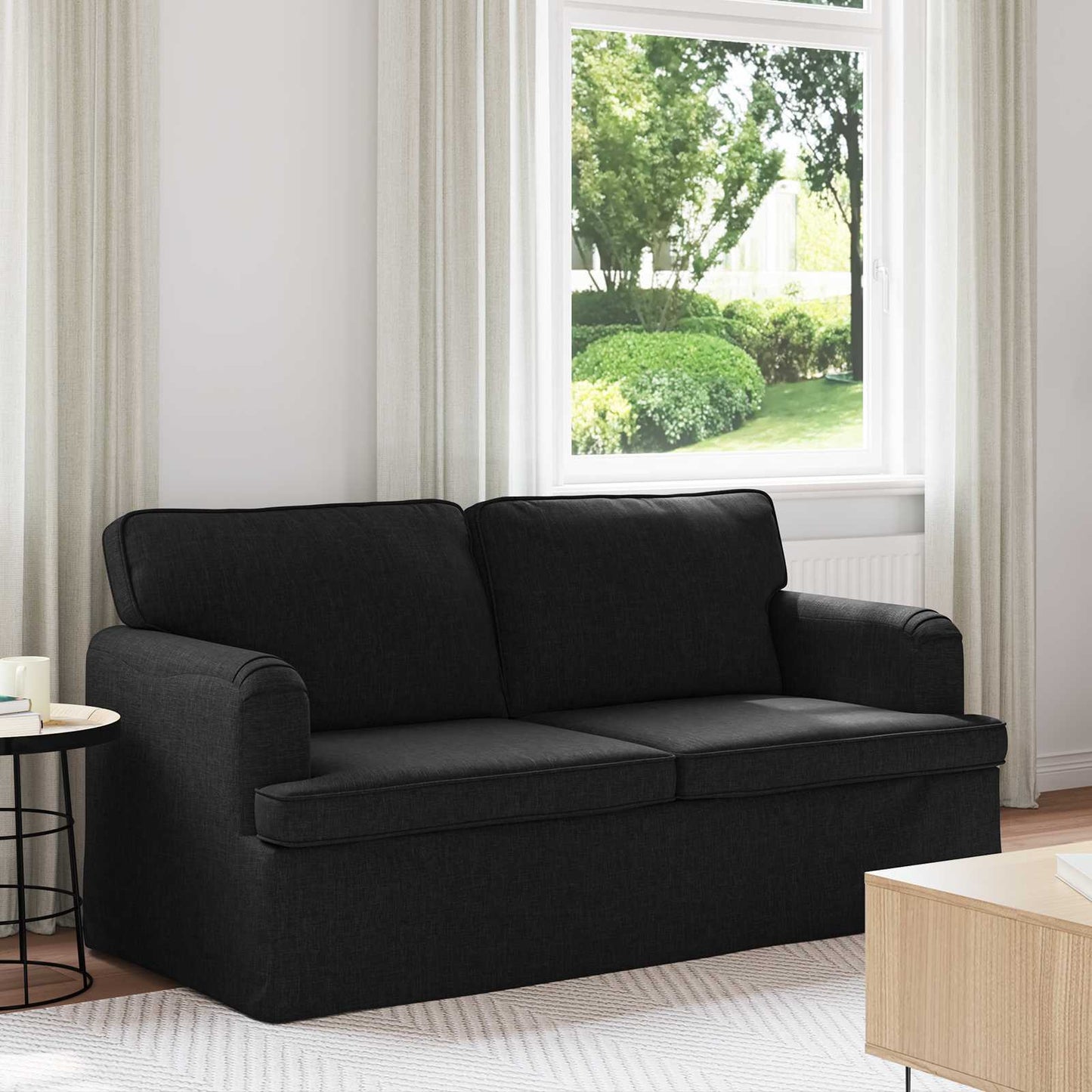 JUNG Vida Sofa Schwarz Gesamtabmessungen: 162 x 80 x 85 cm (B x T x H)