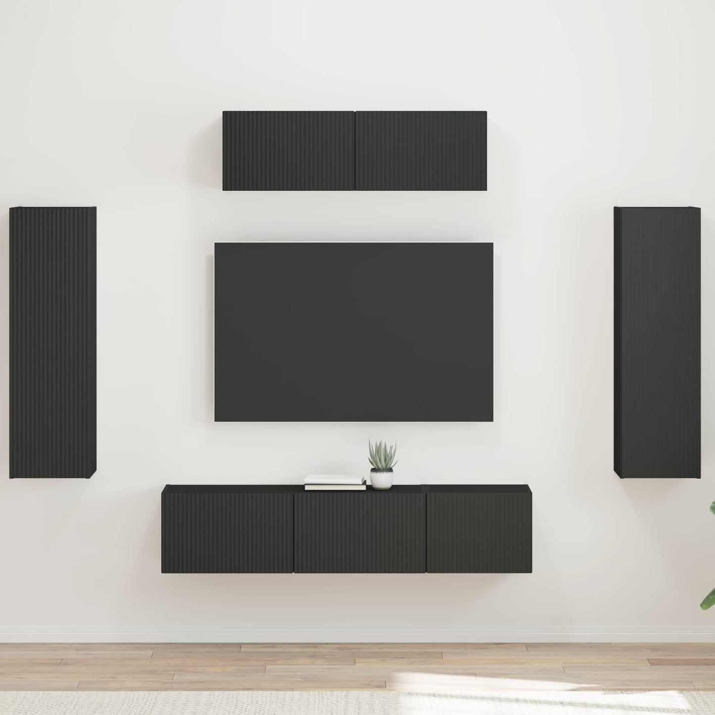 JUNG Vida TV-Schränk 5 pcs Schwarz
