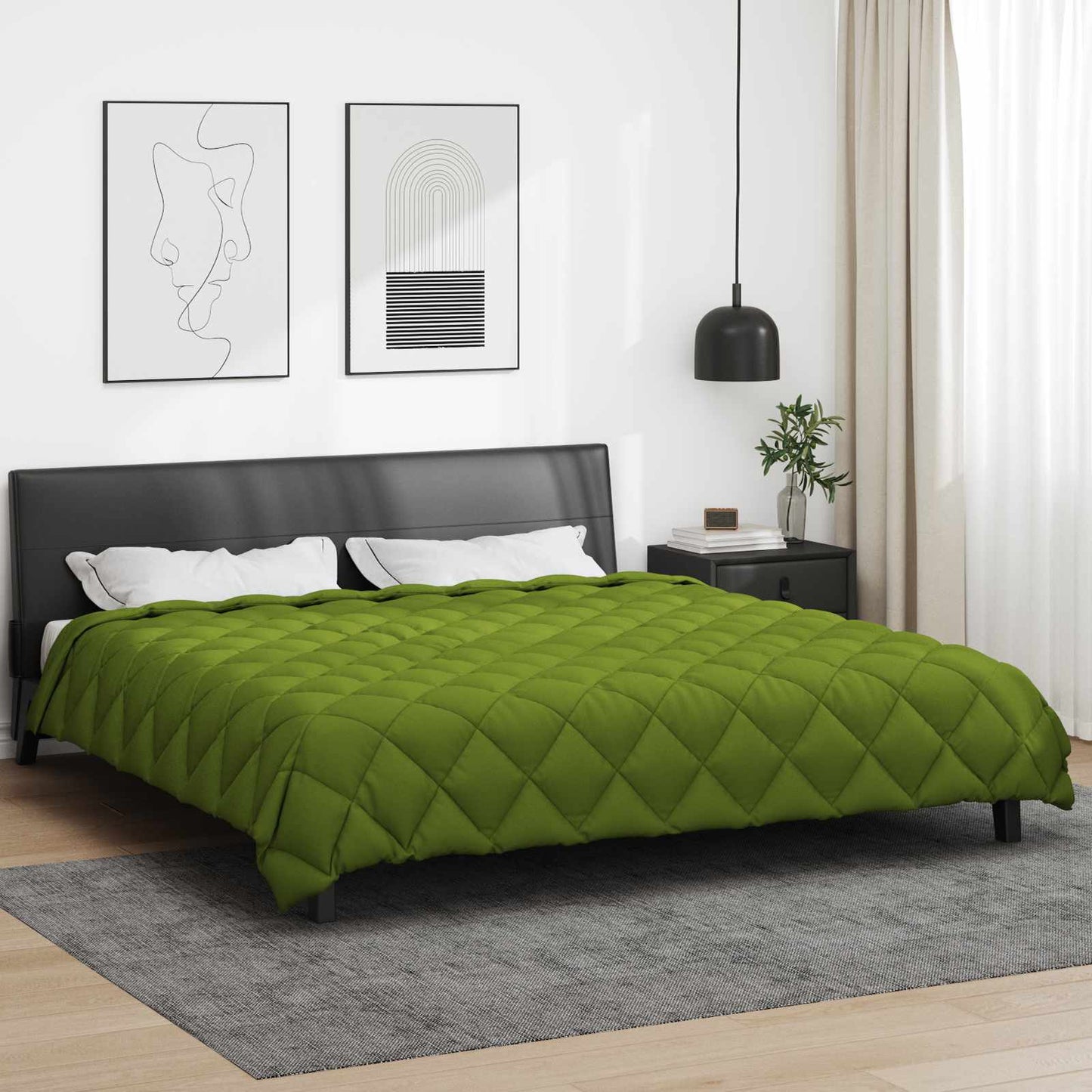 JUNG Vida Winterbettdecke Grün 200 x 200 cm Mikrofaser