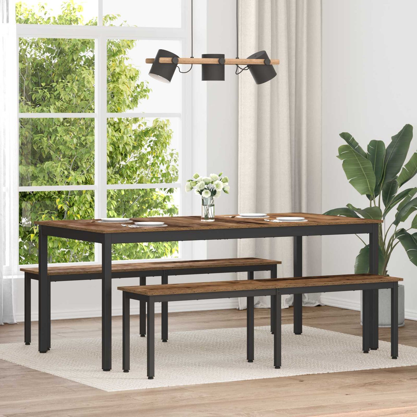 JUNG Vida Bank Altholz 160 x 35 x 45 cm Holzwerkstoff