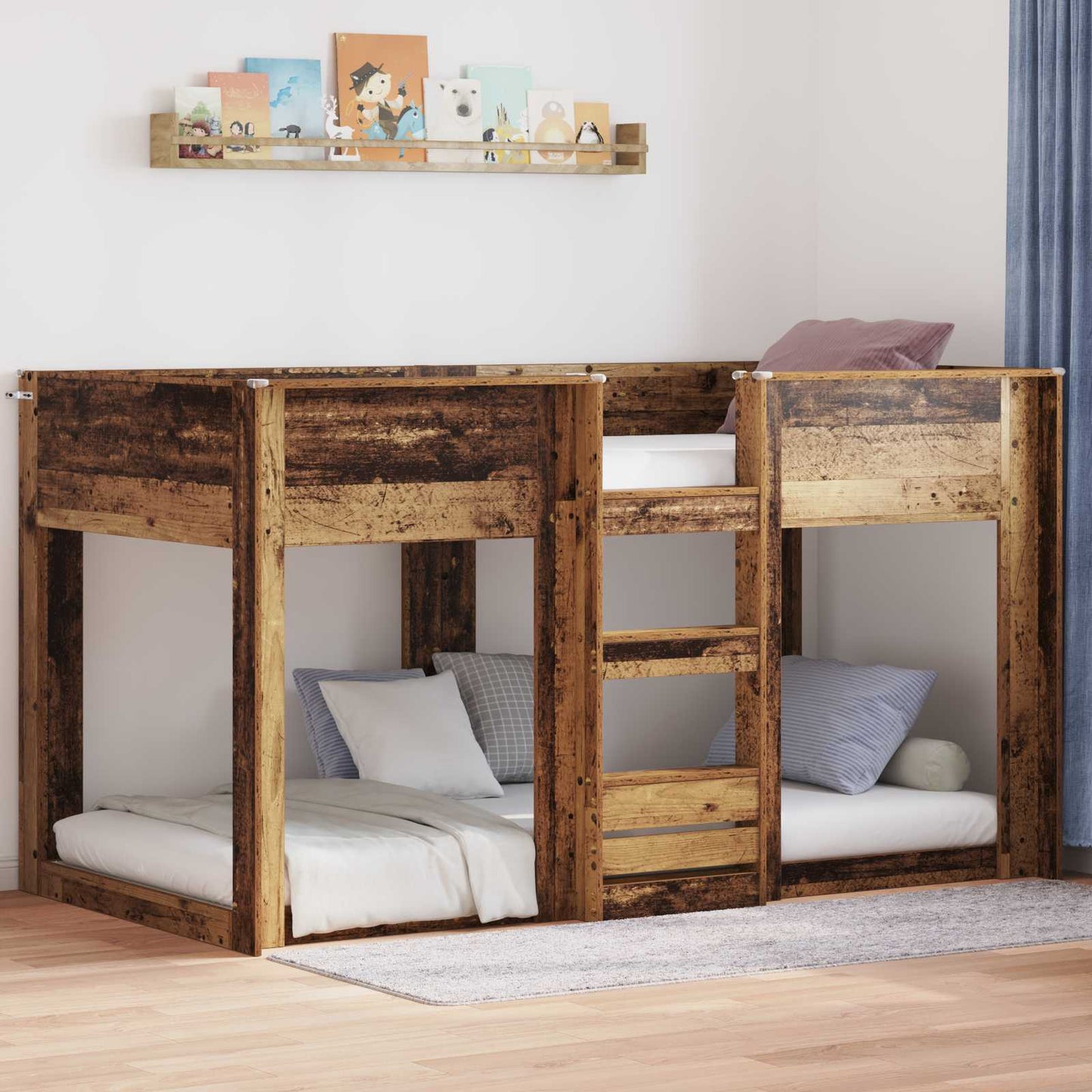 JUNG Vida Etagenbett für Kinder Altholz 90 x 200 cm Holzwerkstoff