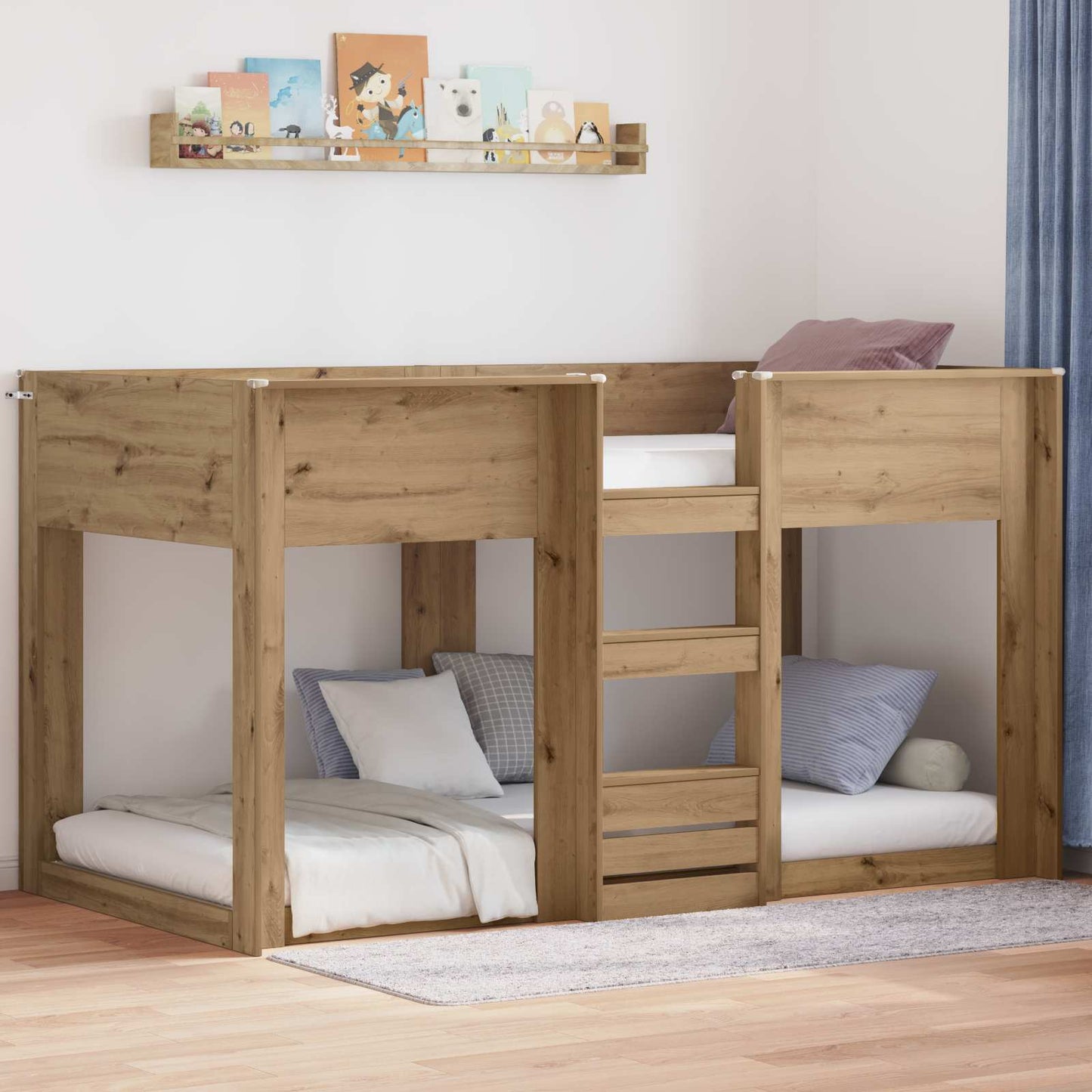 JUNG Vida Etagenbett für Kinder Artisan-Eiche 100 x 200 cm Holzwerkstoff