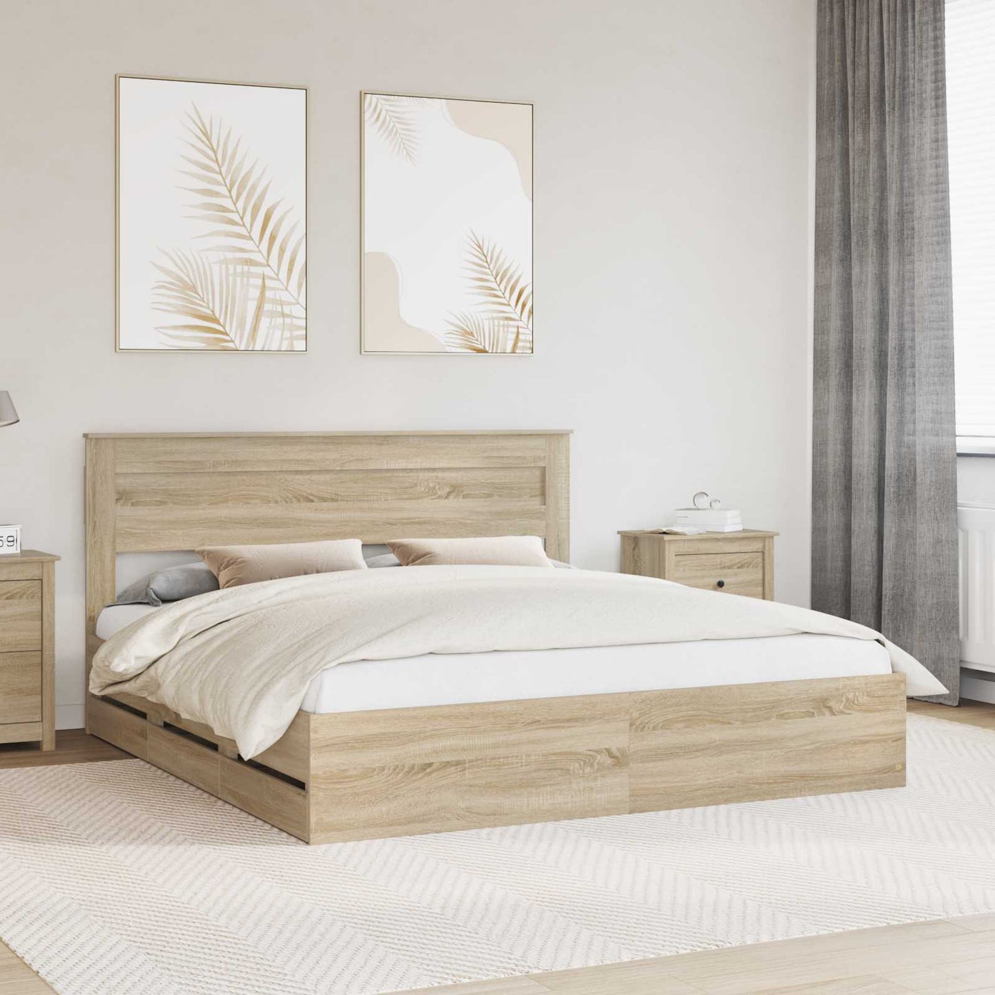 JUNG Vida Bettrahmen Sonoma-Eiche 180 x 200 cm Ingenieurs Holz