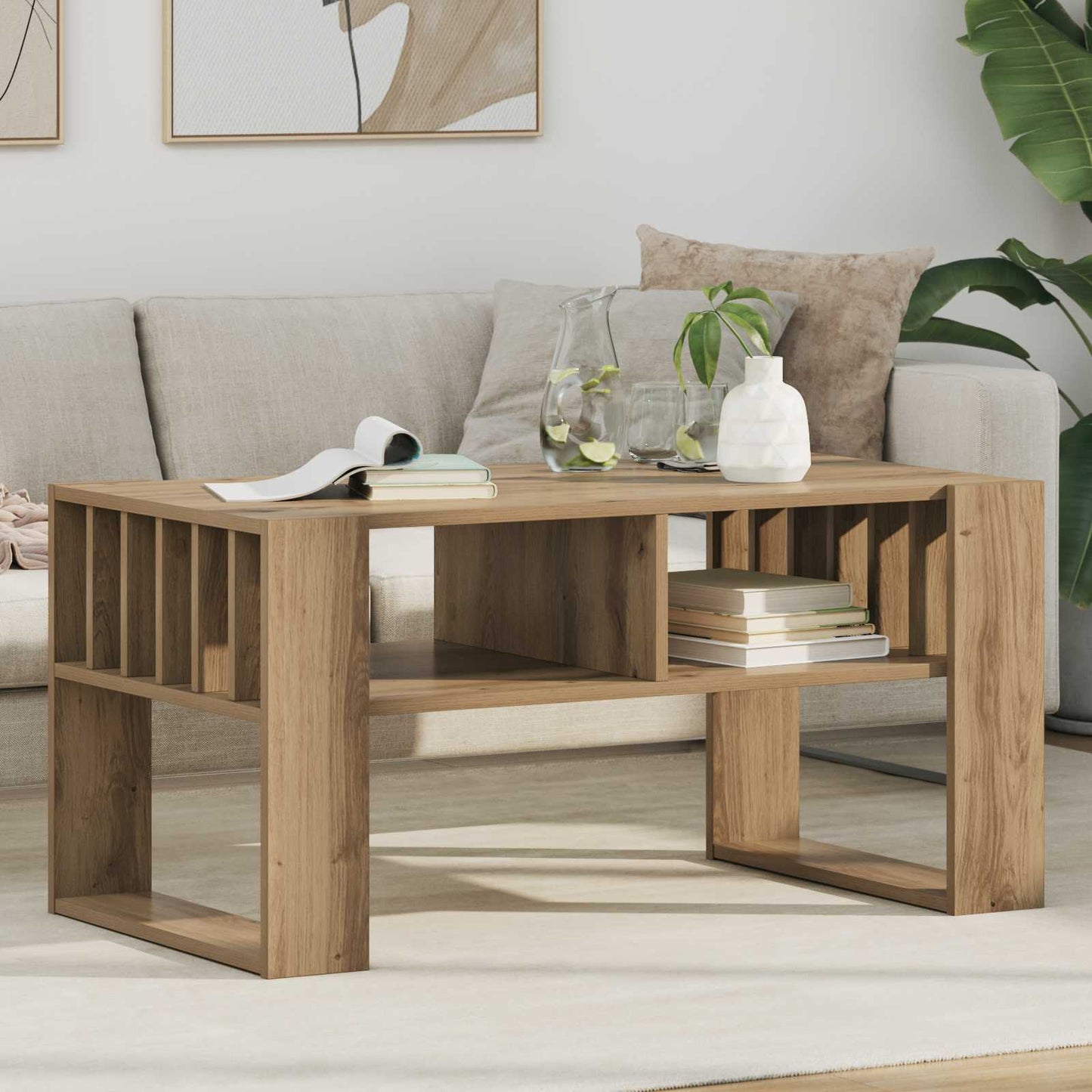 JUNG Vida Couchtisch Artisan-Eiche 92 x 49,5 x 45 cm Holzwerkstoff