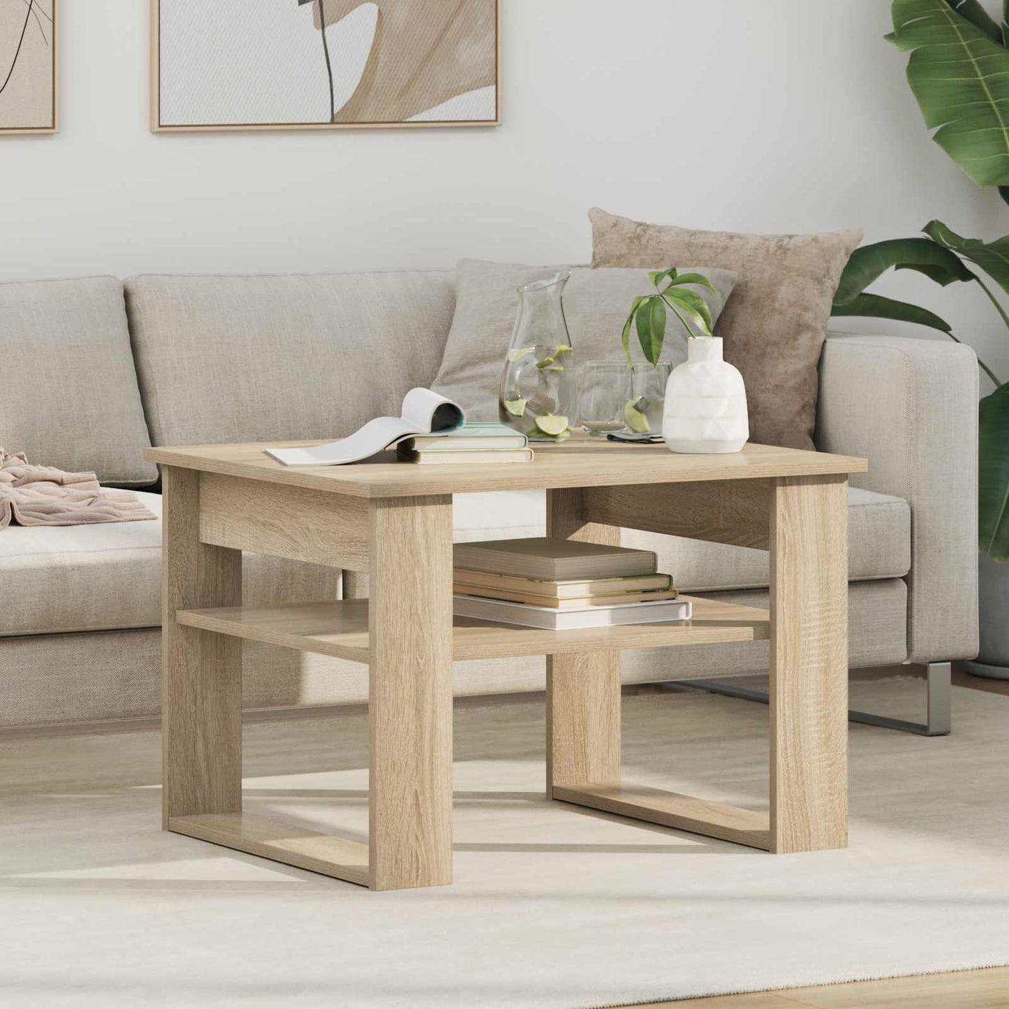 JUNG Vida Couchtisch Sonoma-Eiche 64 x 54 x 44 cm Holzwerkstoff