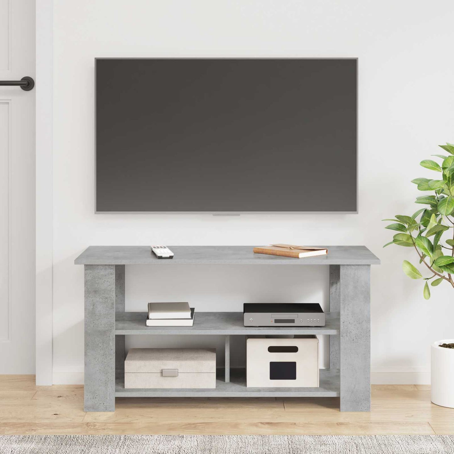 JUNG Vida TV-Ständer Beton Grau 100 x 40 x 50 cm