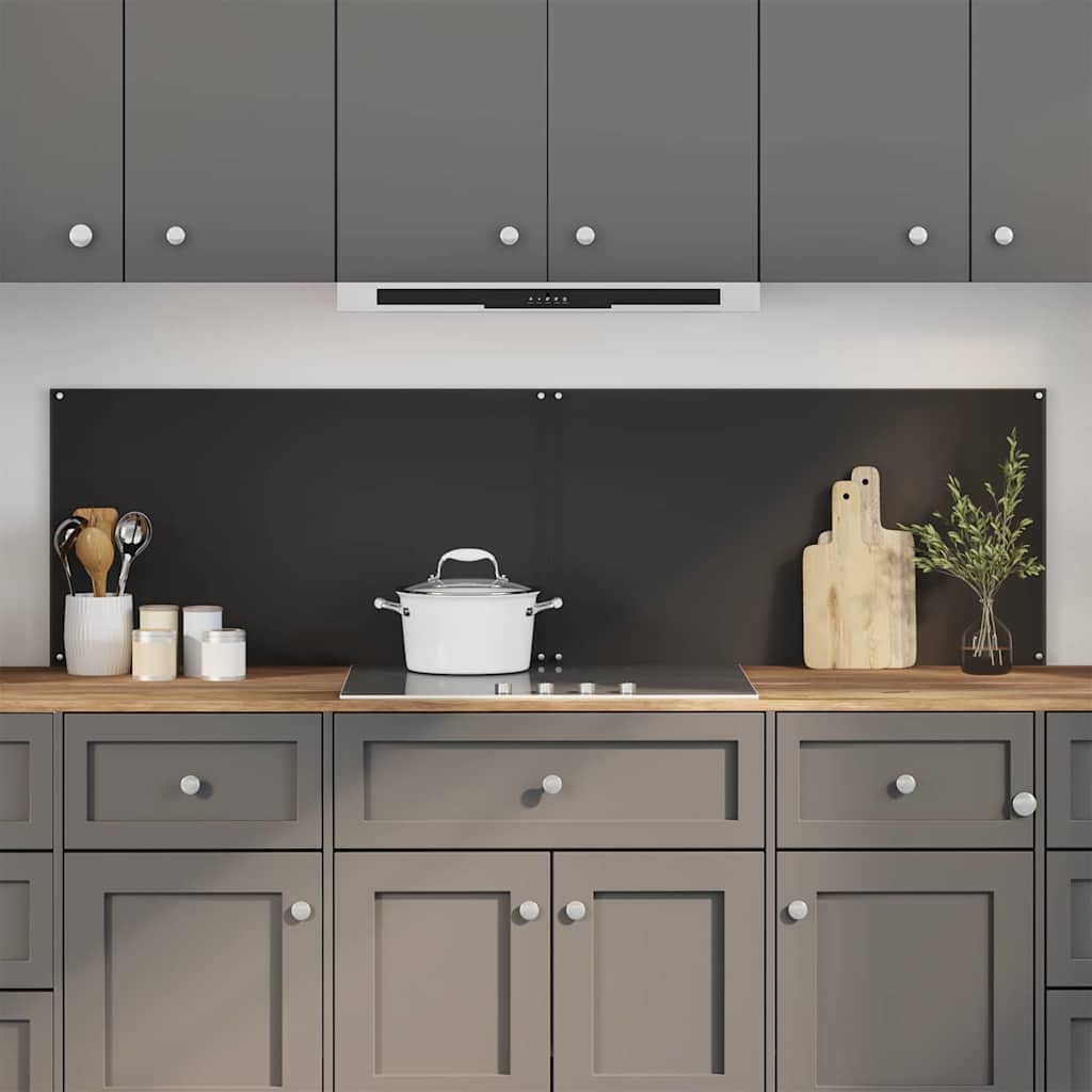 JUNG Vida Küchenrückwand 2 pcs Schwarz 90 x 50 cm Gehärtetes Glas