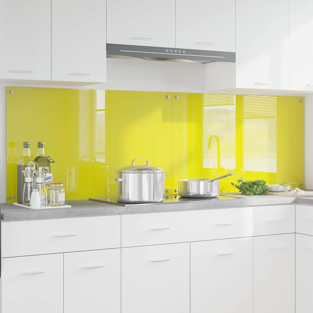 JUNG Vida Küchenrückwand 2 pcs Gelb 100 x 60 cm Gehärtetes Glas
