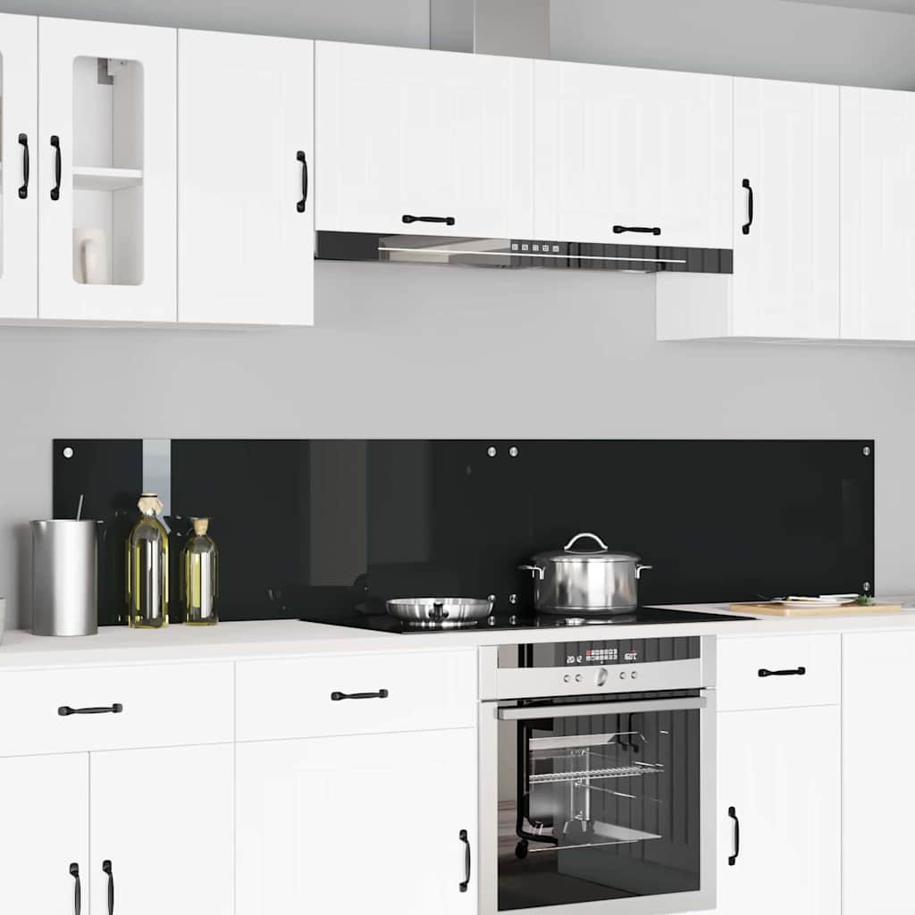 JUNG Vida Küchenrückwand 2 pcs Schwarz 110 x 40 cm Gehärtetes Glas