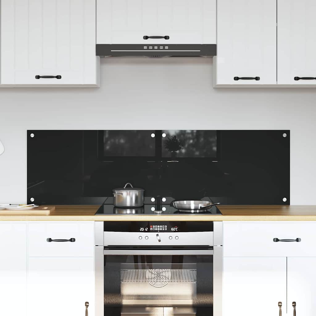 JUNG Vida Küchenrückwand 2 pcs Schwarz 70 x 40 cm Gehärtetes Glas