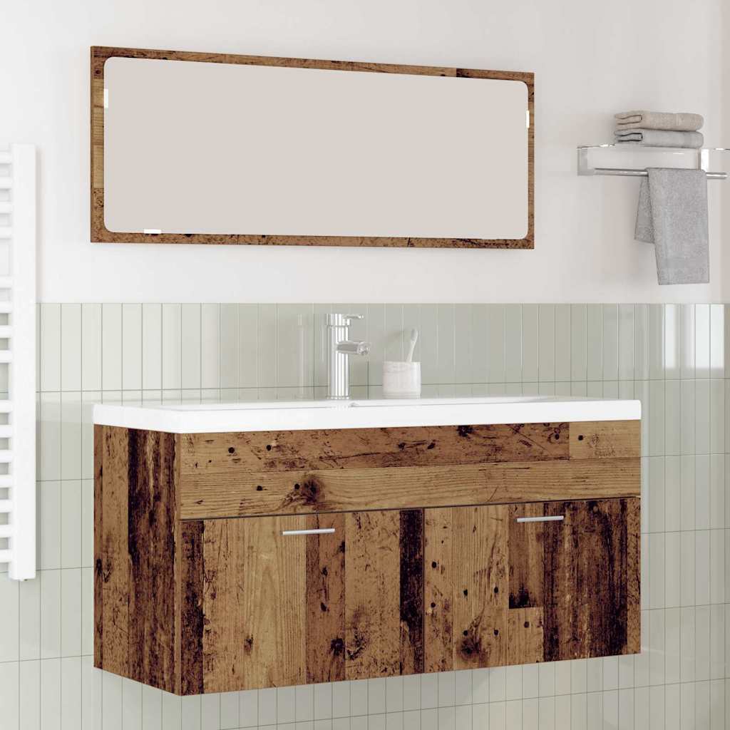 JUNG Vida Badezimmerschrank Altholz 100 x 38,5 x 46 cm Holzwerkstoff