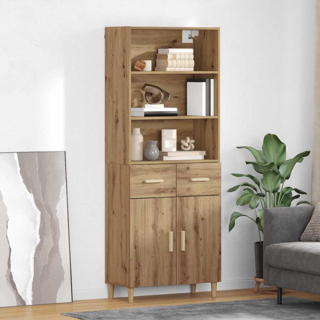 JUNG Vida Highboard Artisan-Eiche 69,5 x 34 x 180 cm Holzwerkstoff